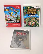 Pacote Nintendo Wii New Super Mario Bros Zelda Twilight Princess Animal Crossing comprar usado  Enviando para Brazil