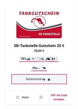 Gutschein sb tankstelle gebraucht kaufen  Wipperfürth