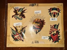 Folha flash de tatuagem 1976 loja usada máquina de imagem colorida à mão comprar usado  Enviando para Brazil