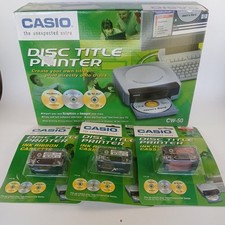 Lote de 3 fitas de tinta Casio Disc Title Printer CW-50 NOS CD DVD mídia filmes musicais comprar usado  Enviando para Brazil