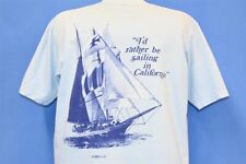 Camiseta vintage anos 70 RATHER BE SAILING CALIFORNIA CRAZY SHIRTS HAWAII SAILBOAT G comprar usado  Enviando para Brazil