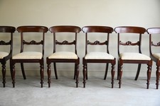 6 mahogany dining chairs for sale  REDRUTH