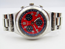 SWATCH IRONY CHRONO SECRET AGENT RED - MIT FLIPLOCKARMBAND - REFURBISHED comprar usado  Enviando para Brazil