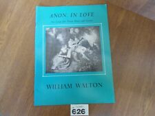 WILLIAM WALTON - Anon. in Love for Voice & Guitar - Oxford Uni. Pontuação de imprensa comprar usado  Enviando para Brazil