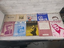 Lote de 10 partituras de música vintage antigo piano gospel jazz EUA 50s 60s 70s comprar usado  Enviando para Brazil