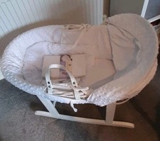 white wicker moses basket for sale  WOLVERHAMPTON
