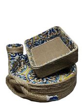 Set maiolica cestino usato  Villafranca Sicula