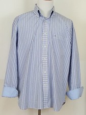 Camisa masculina Tommy Hilfiger com botões tamanho XL manga longa listrada com botões de algodão comprar usado  Enviando para Brazil