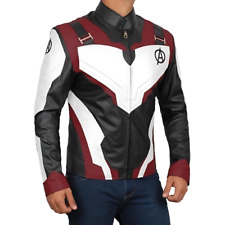 Jaqueta de Couro Masculina Avenger - Casaco Cosplay Super-herói Branco Vermelho Preto comprar usado  Enviando para Brazil