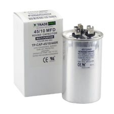 Usado, Capacitor de corrida redonda 45+10 MFD 440 volts TP-CAP-45/10/440R PEQUENO DENTE comprar usado  Enviando para Brazil