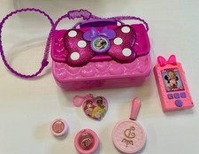 Bolsa estojo rígido Disney's Minnie Mouse rosa brilhante arco com extras dentro, usado comprar usado Bolsa estojo rígido Disney's Minnie Mouse rosa brilhante arco com extras dentro, usado comprar usado  Enviando para Brazil