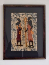 Batik africain encadré d'occasion  Jarny