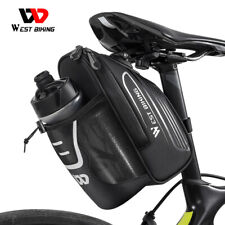 Bolsa de selim de bicicleta WEST BIKING com bolso para garrafa de água bolsa de assento traseira impermeável comprar usado  Enviando para Brazil
