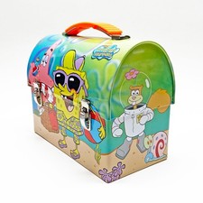 Vintage 2005 Nickelodeon Bob Esponja Calça Quadrada Estanho Metal Lancheira Tema Praia comprar usado  Enviando para Brazil