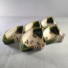 Conjunto de 5 tigelas decorativas em forma de ventilador Oribe Ware vintage Japão comprar usado  Enviando para Brazil