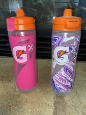 Garrafas de água Gatorade 30 oz GX Squeeze 2 rosa roxo esporte academia treinamento comprar usado  Enviando para Brazil