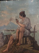 Napoli dipinto pescatore usato  Viterbo