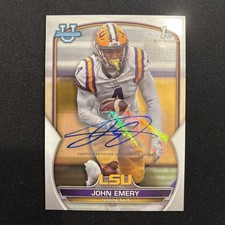 2022 Bowman University Chrome Auto John Emery Jr. #67 LSU comprar usado 2022 Bowman University Chrome Auto John Emery Jr. #67 LSU comprar usado  Enviando para Brazil