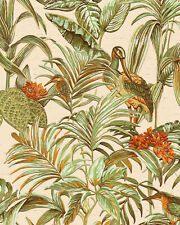 Usado, Profhome DE120013-DI Vogel Tapete Vogelmuster glänzend creme grün orange 5,33 m2 comprar usado  Enviando para Brazil