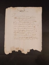 1597 supplica manoscritto usato  Siracusa