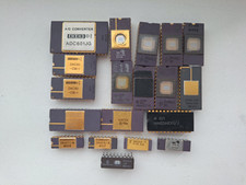 Microchip vintage IC para coleção ou sucata OURO Motorola Ferranti Fujitsu comprar usado  Enviando para Brazil