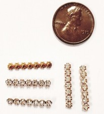 18 VIDROS DE CRISTAL AUSTRÍACOS VINTAGE 7 STRASS 20mm. BARRAS DOBRÁVEIS DE LATÃO N183, usado comprar usado  Enviando para Brazil
