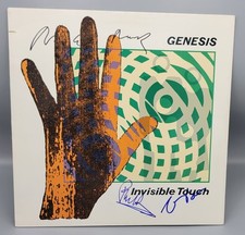 Autógrafo GENESIS assinado por 3 INVISIBLE TOUCH LP 1986 PHIL COLLINS, usado comprar usado  Enviando para Brazil