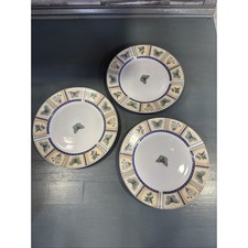 Conjunto de 3 pratos de salada Gibson Designs SPRING MONARK 7 3/4” D borboleta comprar usado  Enviando para Brazil