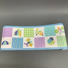 Usado, 1 rolo de papel de parede quarto de bebê quarto de criança borda tartaruga abelha borboleta 16 pés x 8 comprar usado  Enviando para Brazil