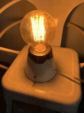 Usado, Abajur de mesa pequeno aparência de mármore inferior e extravagante lâmpada inspirada em Edison  comprar usado  Enviando para Brazil