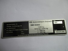 Typenschild schild ifa gebraucht kaufen  Deutschland
