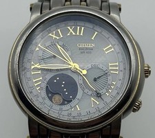 Usado, Relógio Citizen masculino calibre 8651 fase da lua dois tons WR 100 Eco-Drive comprar usado  Enviando para Brazil