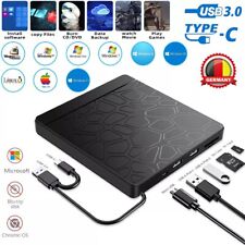 Zewnętrzny napęd CD DVD-RW USB 3.0 + nagrywarka typu C do PC MAC Laptop Windows, używany na sprzedaż  Wysyłka do Poland
