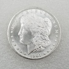 Usado, 1901 S Morgan dólar de prata $1 BU brilhante, estado não circulado comprar usado  Enviando para Brazil