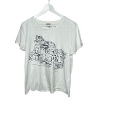 Camiseta Feminina Chico’s Energy Embrodered City Town Tamanho 12/14 (2) P/S Branca comprar usado  Enviando para Brazil