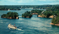 Cartão postal VINTAGE Mil Ilhas da Ponte Internacional Ontário Canadá, usado comprar usado  Enviando para Brazil