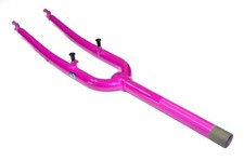 Garfo dianteiro de bicicleta GIGANTE vintage retrô 26 polegadas, 1 1/8 tubo roscado 26" rosa pérola comprar usado  Enviando para Brazil