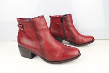 Bottines cuir rouge d'occasion  Pleumartin