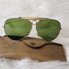 Óculos de sol Ray-Ban vintage atirador bala lente 62mm ouro 12K verde anos 60 anos 70 comprar usado  Enviando para Brazil