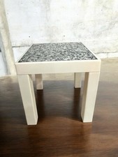 Antiga mesa de plástico Era Espacial Parsons 16" x 16"x 16" retrô preto e branco década de 1970, usado comprar usado  Enviando para Brazil