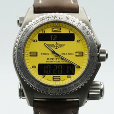 Breitling relógio masculino de emergência quartzo E56121 topo 43 mm aço multifuncional amarelo comprar usado  Enviando para Brazil