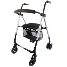 Używany, Mobiclinic Dehesa Rollator dla seniorów z regulowanym siedziskiem, 4 koła, czarny na sprzedaż  PL