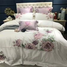 Capa de colcha egípcia branca luxuosa 4/7 peças cama king size casal, usado comprar usado  Enviando para Brazil