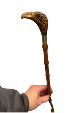 Chifre de sapato de madeira curvo cabeça de águia concha falsa decoração de presente vintage, usado comprar usado  Enviando para Brazil