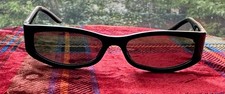 Usado, Óculos de sol GUCCI 1997 vintage fino retangular preto verde GG 1483/S 807 - ELEGANTE! comprar usado  Enviando para Brazil