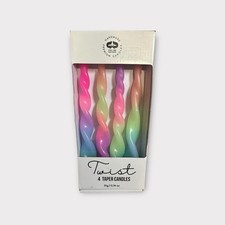 Usado, Velas cônicas torção cores pastel conjunto de 4 ~ 9,5 polegadas feitas à mão comprar usado  Enviando para Brazil