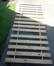 Ikea wood futon for sale  HALIFAX