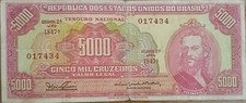 Brasile banconota 5000 usato  Ruvo di Puglia