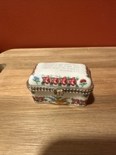 Usado, Caixa de bugigangas vintage floral de porcelana comprar usado  Enviando para Brazil