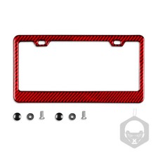 Quadro de placa de licença vermelha de fibra de carbono acabamento A aplicável aos modelos dos EUA e CAN comprar usado  Enviando para Brazil